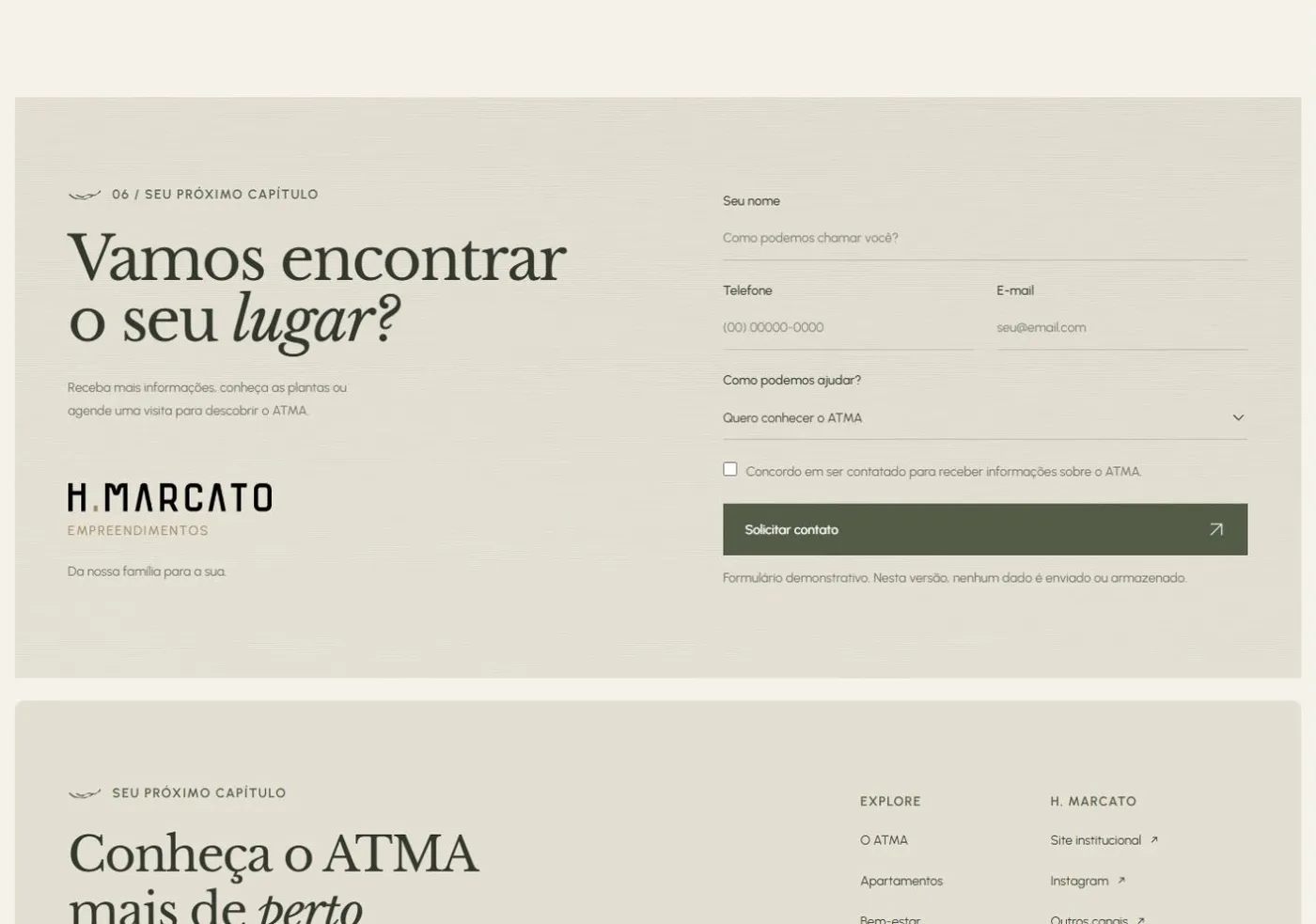O formulário chega sabendo qual planta a pessoa estava olhando. O comercial recebe contexto, não um nome solto.